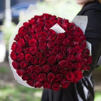 Букет из красных Кенийских роз (40 см)