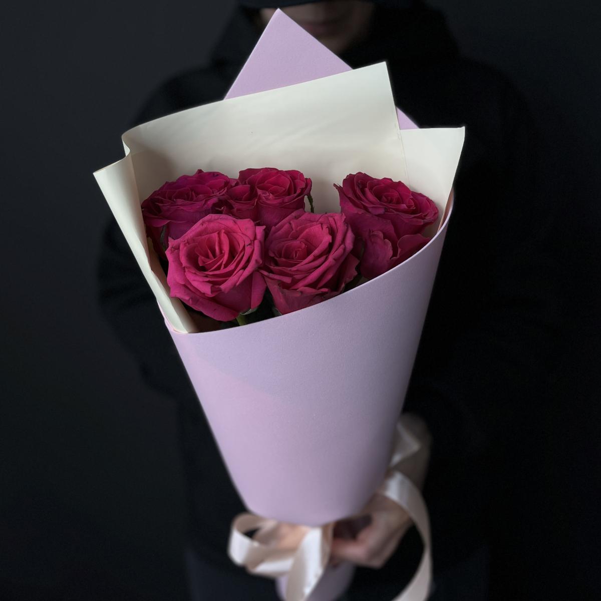 Розовые эквадорские розы (40 см)