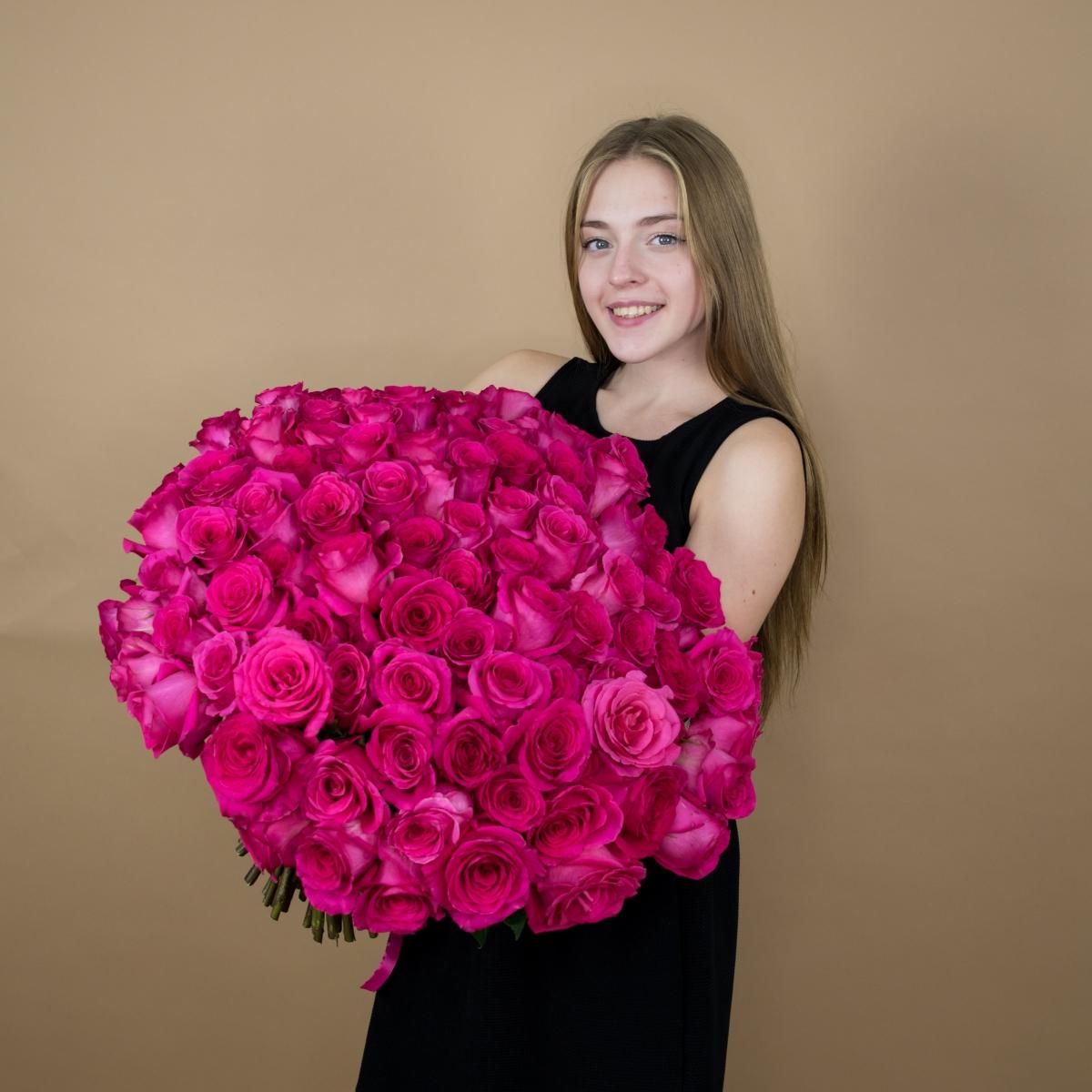Розовые эквадорские розы (40 см)
