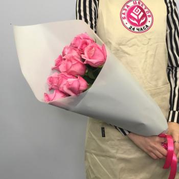 Розовые нежные розы 70 см (Эквадор) 11 шт